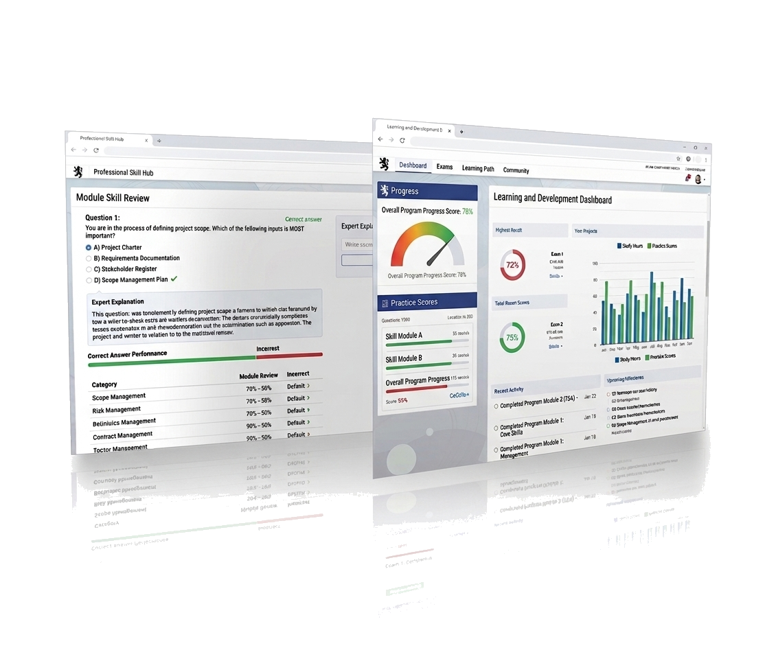 REM Exam progress dashboard preview
